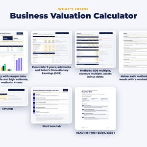 Everything included in the Business Valuation Calculator