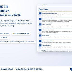 Start here tab with seven setup steps, no video needed