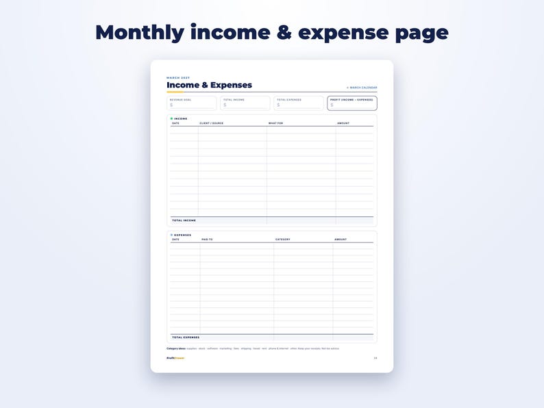 2027 Small Business Planner page preview