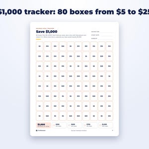 Savings Challenge Printables page preview