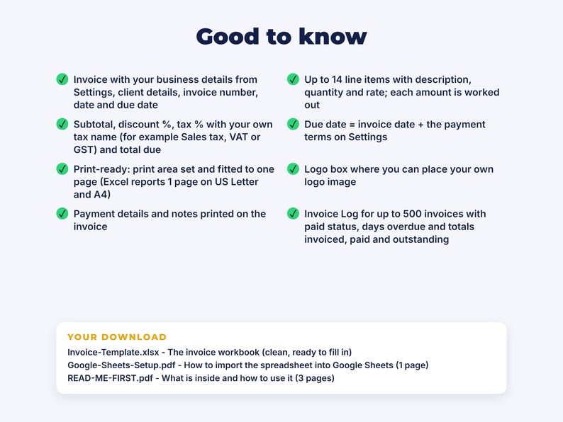 Invoice Template: details