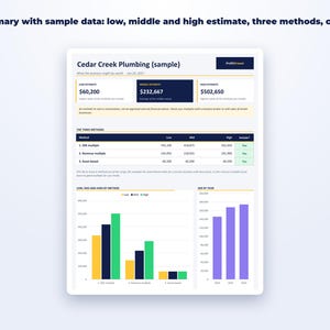 Business Valuation Calculator page preview