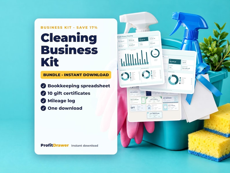 Cleaning Business Kit - ProfitDrawer instant download