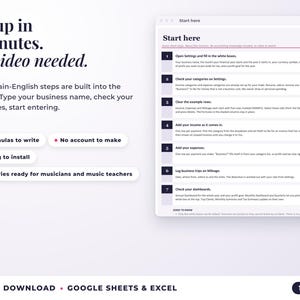 Start here tab with seven setup steps, no video needed