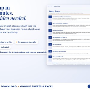 Start here tab with seven setup steps, no video needed