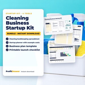 Cleaning Business Startup Kit - ProfitDrawer instant download