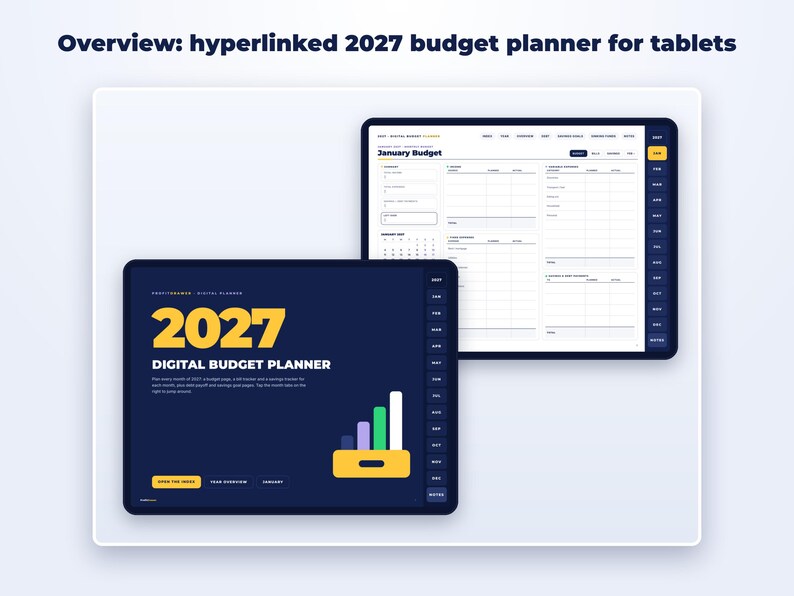 2027 Digital Budget Planner page preview
