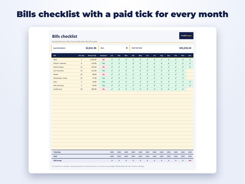Budget Planner Spreadsheet page preview