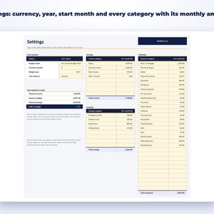 Budget Planner Spreadsheet page preview