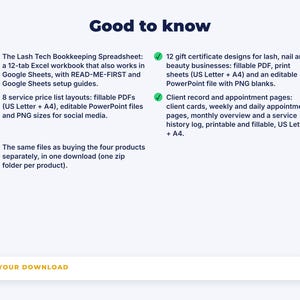 Lash Tech Business Kit: details