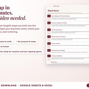 Start here tab with seven setup steps, no video needed