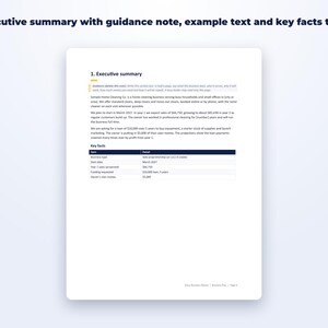Small Business Plan Template page preview