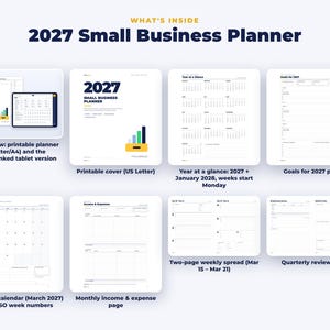 Everything included in the 2027 Small Business Planner