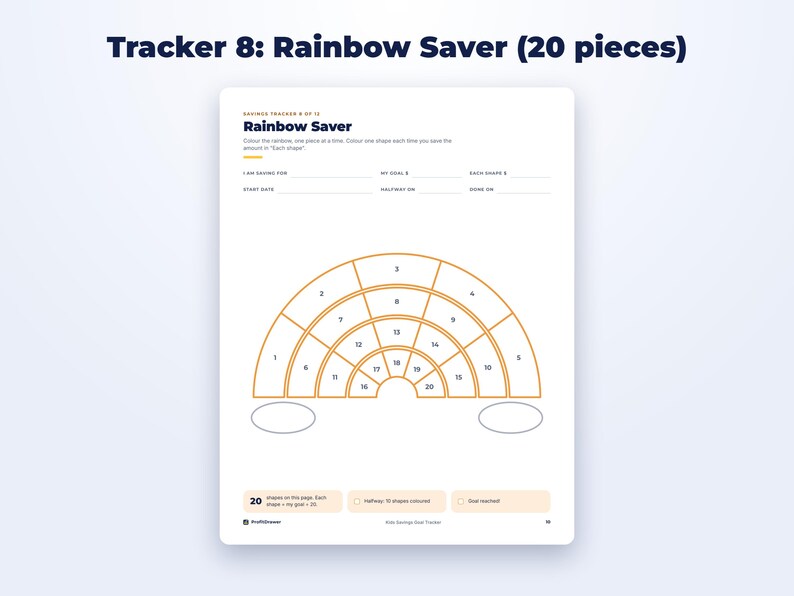Kids Savings Goal Tracker page preview