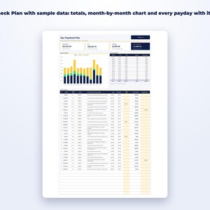 Paycheck Budget Spreadsheet page preview