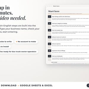 Start here tab with seven setup steps, no video needed