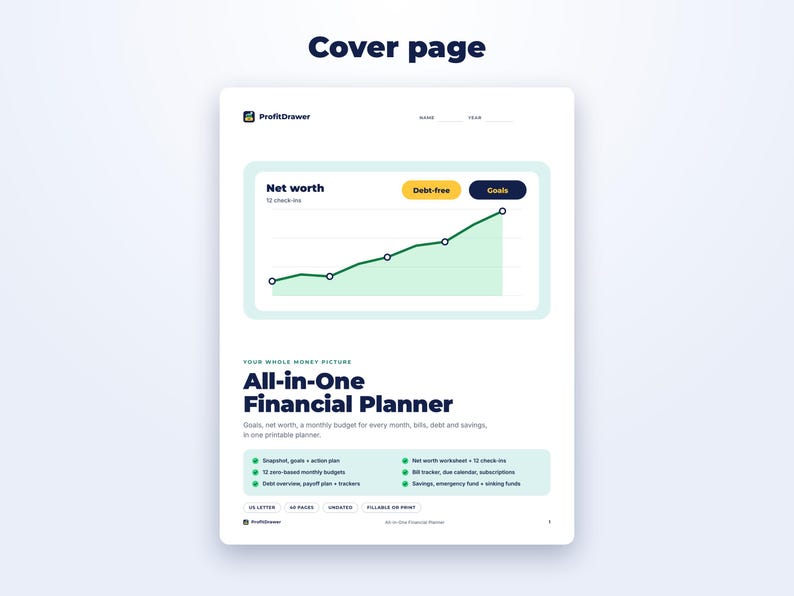 All-in-One Financial Planner page preview