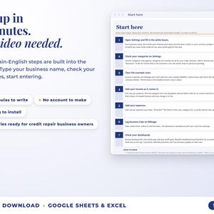 Start here tab with seven setup steps, no video needed