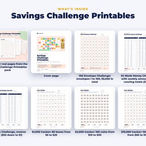 Everything included in the Savings Challenge Printables