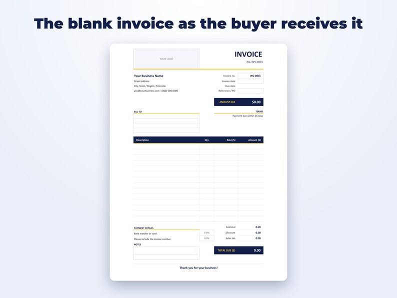 Invoice Template page preview