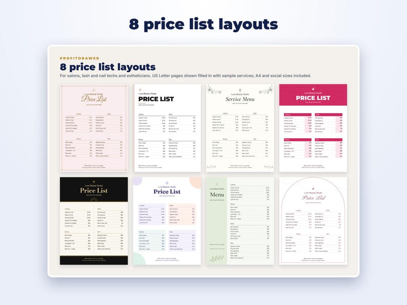 Nail Tech Business Kit page preview