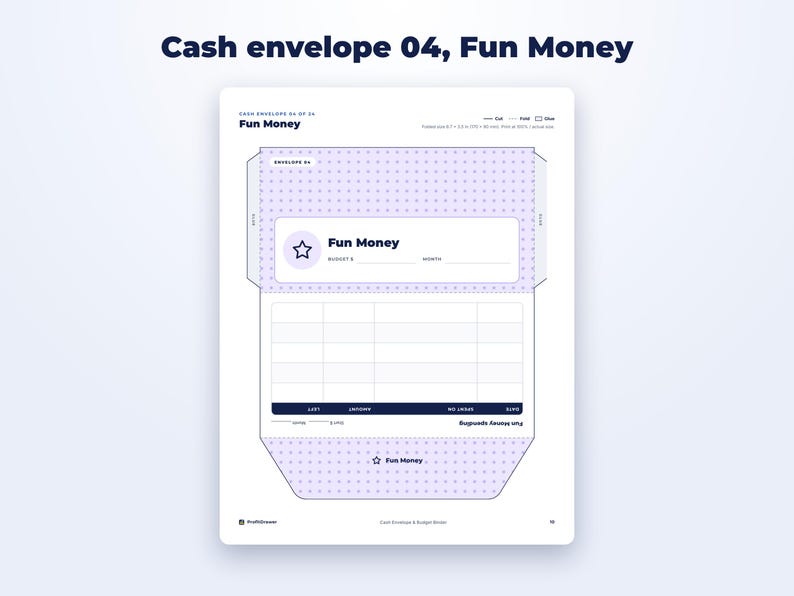 Cash Envelope & Budget Binder Printables page preview