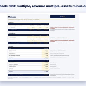 Business Valuation Calculator page preview