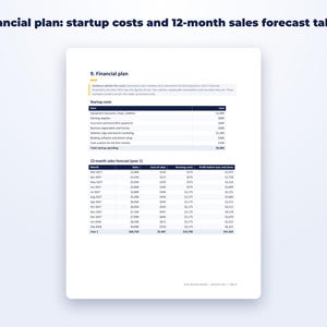 Small Business Plan Template page preview