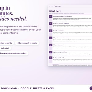 Start here tab with seven setup steps, no video needed