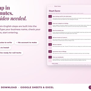 Start here tab with seven setup steps, no video needed