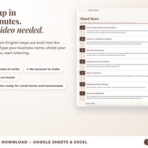 Start here tab with seven setup steps, no video needed