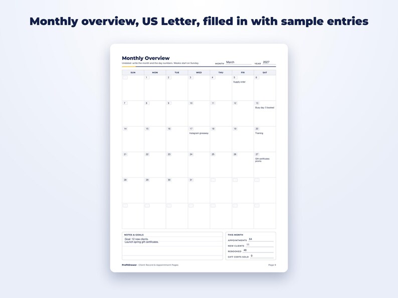 Client Record & Appointment Pages page preview