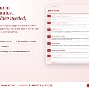 Start here tab with seven setup steps, no video needed