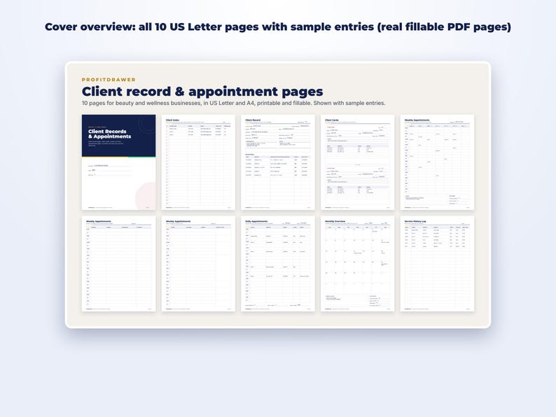 Client Record & Appointment Pages page preview