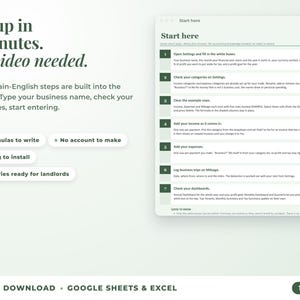 Start here tab with seven setup steps, no video needed