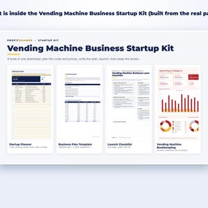 Vending Machine Business Startup Kit page preview