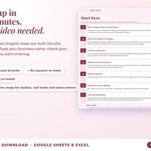 Start here tab with seven setup steps, no video needed
