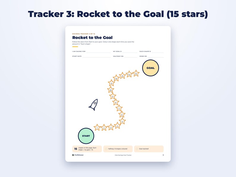 Kids Savings Goal Tracker page preview