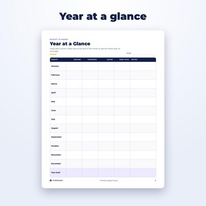 Printable Budget Planner page preview