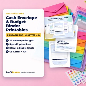 Cash Envelope & Budget Binder Printables - ProfitDrawer instant download