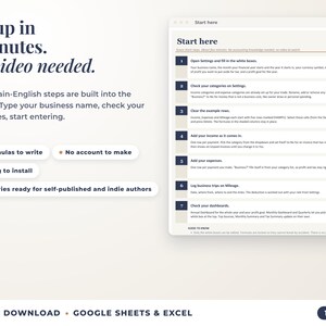 Start here tab with seven setup steps, no video needed