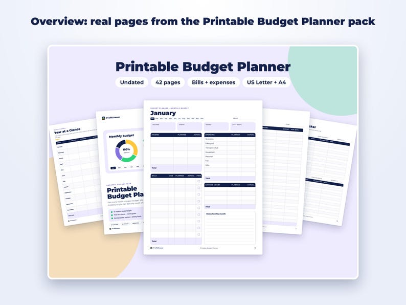 Printable Budget Planner page preview
