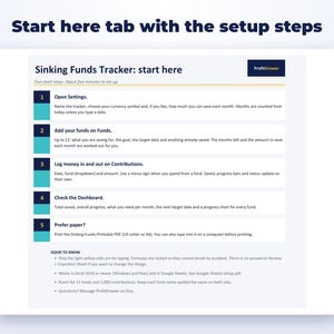 Sinking Funds Tracker page preview