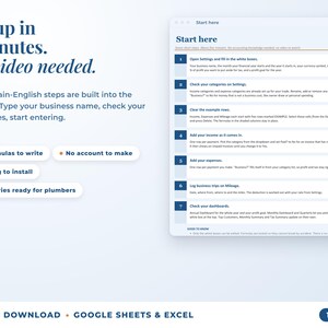 Start here tab with seven setup steps, no video needed