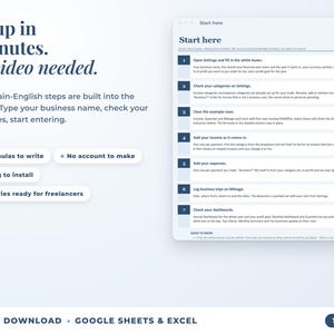 Start here tab with seven setup steps, no video needed