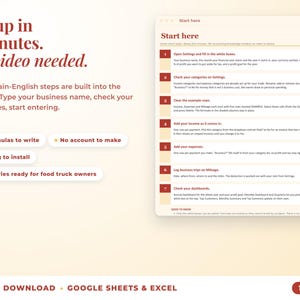 Start here tab with seven setup steps, no video needed