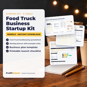 Food Truck Business Startup Kit - ProfitDrawer instant download