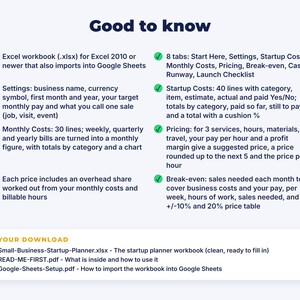 Small Business Startup Planner: details