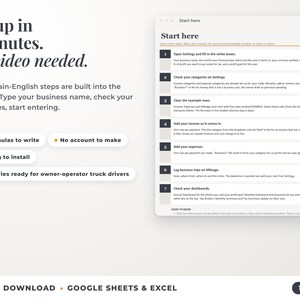 Start here tab with seven setup steps, no video needed