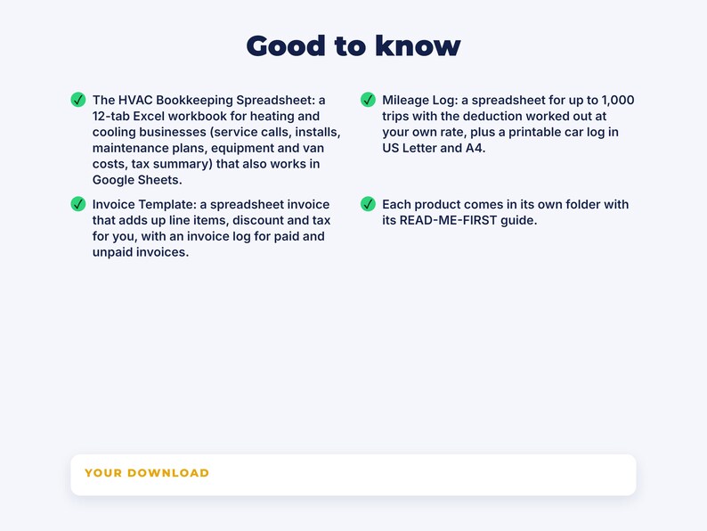 HVAC Business Kit: details